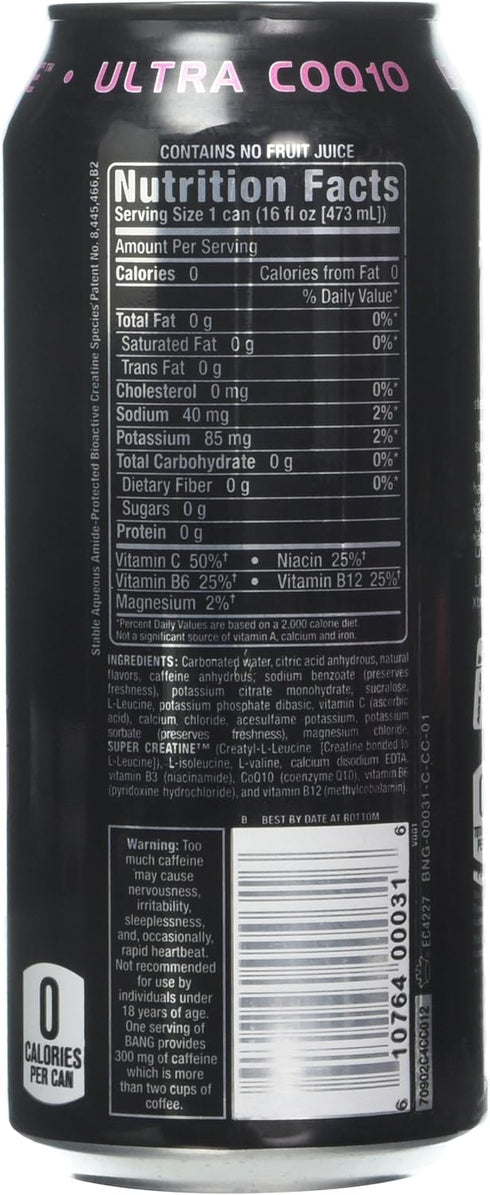 vpx 16 Oz (12 Count) Bang RTD, Cotton Candy, Fl