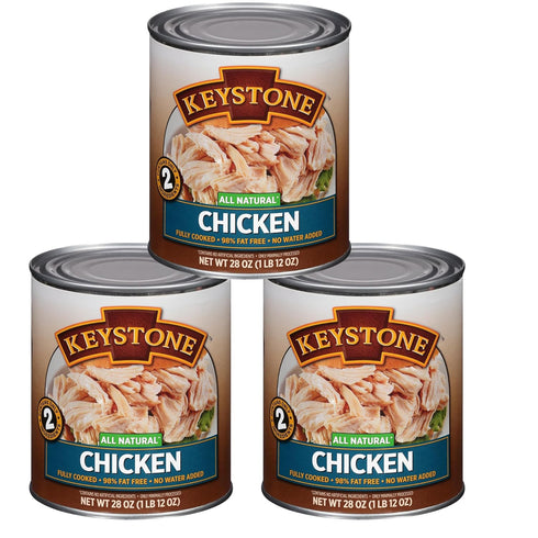 Keystone Meats All Natural Heat and Serve Canned Chicken 28 oz Fully