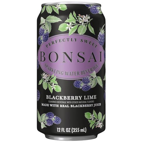 Bonsai 12 oz 8 pack Blackberry Lime Sweetened Sparkling Water, fl cans