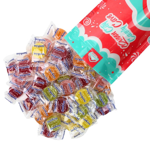 Gummies (1 Bright Sunkiss Fruit Gems, Individually Wrapped Sugar Dusted Soft Gel Candy, Fruit Slice Flavored Jelly by