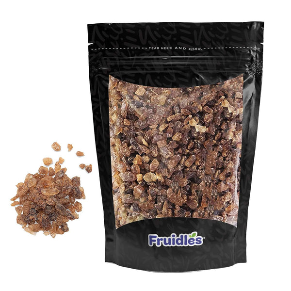 Fruidles Natural Amber Rock Sugar - Pure Cane Sugar Crystals for Tea and Coffee, Resealable Half-Pound Bag