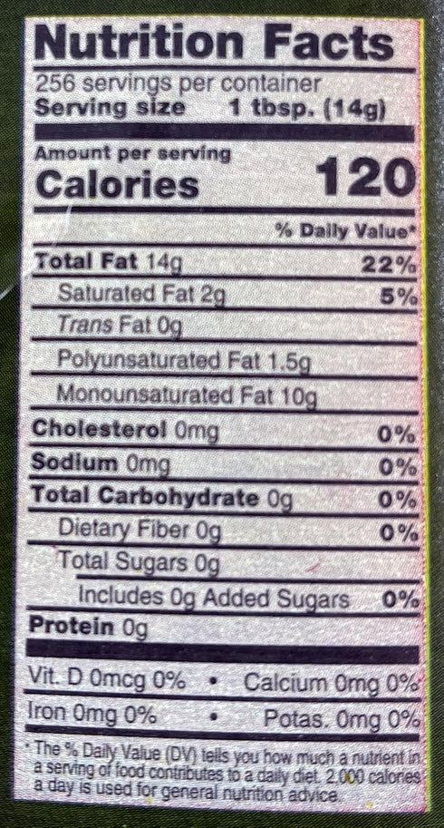 Chef's Quality 10% - Blended Oil with olive oil - gallon