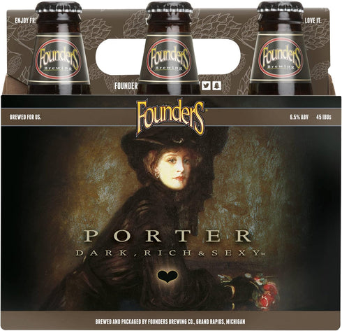 Founders 6pk, 12 Oz Brewing Co, Ale Porter Dark Rich & Sexy, Fl