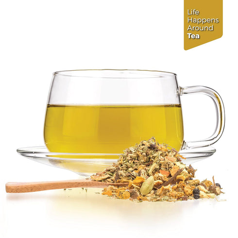 Tealyra Holistic Health Tea, Turmeric Healthy Tonic with Ginger, Fennel, Cinnamon, Caffeine-Free, 224g (8-ounce)