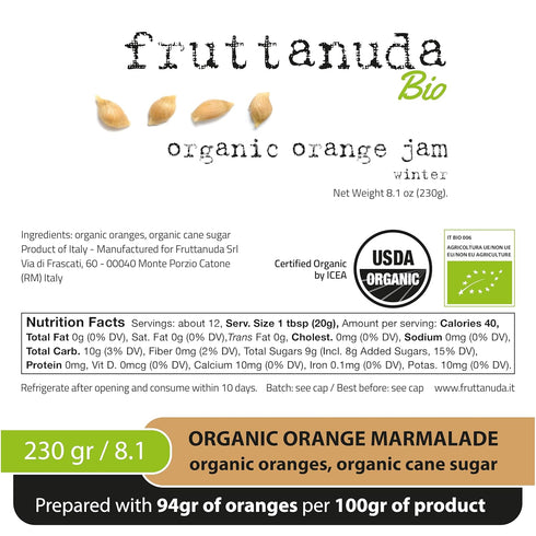 100% 90%+ 8.1 oz WellEatable Orange Marmalade, Italian Fresh Citrus, Fruit-Forward, More Spoonable, Less Jelly (See