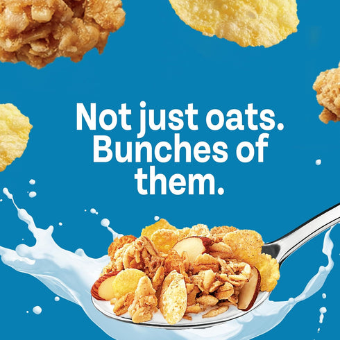 12 oz (Pack 3) Honey Bunches of Oats with Almonds Breakfast Cereal, Honey Almond Cereal with Oat and Granola Clusters