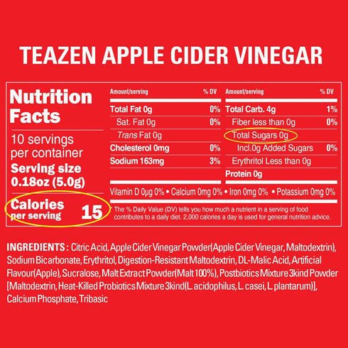 Set (40Sticks) Apple Cider Vinegar