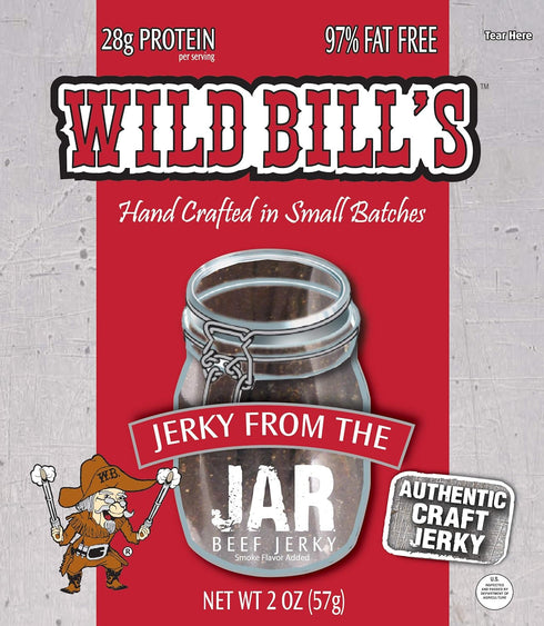 Wild Bills Hickory Smoked Beef Jerky From The Jar 2 Ounce Pack