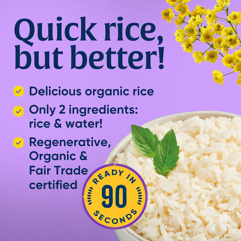 8 Oz Lundberg Jasmine Rice, Long Grain White Rice - Non-Sticky, Fluffy Aromatic Rice, Sustainably Grown in California