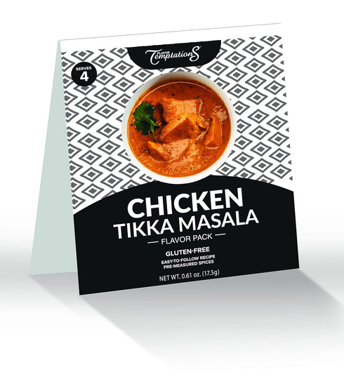 Chicken Tikka Masala Spices Kit by Flavor Temptations, Authentic Indian Food Seasoning Set, Gluten Free