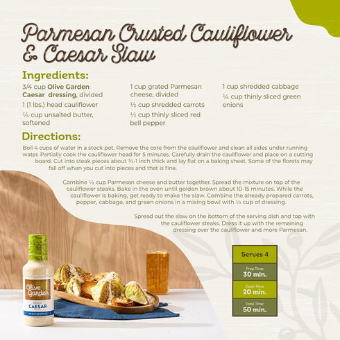 Olive Garden 16 (Pack 3) Signature Brand, Classic Caesar Dressing, Ounce