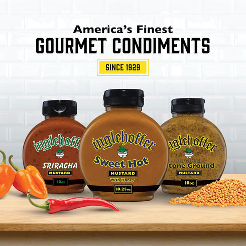 10.25oz, Inglehoffer Sweet Hot Mustard Honey Sweetened Spicy Mustard with Bold Flavor