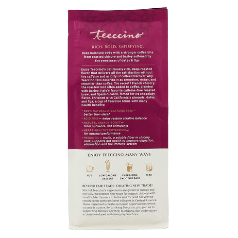 11 Teeccino Java Chicory Coffee Alternative - Ounce - Ground Herbal Coffee Thats Prebiotic, Caffeine Free & Acid Free