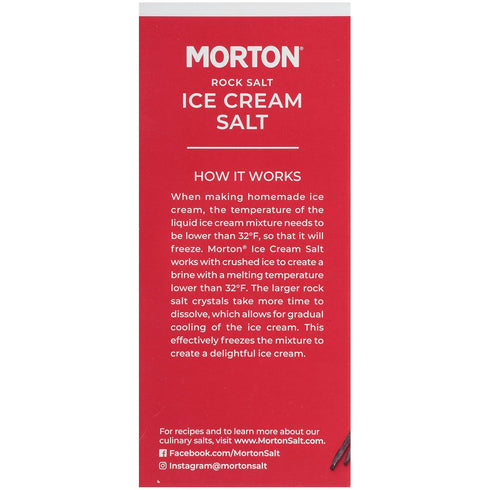 (4 lb), 4-Pack Morton Ice Cream Salt, Rock Salt, - Ideal for Making Ice Cream