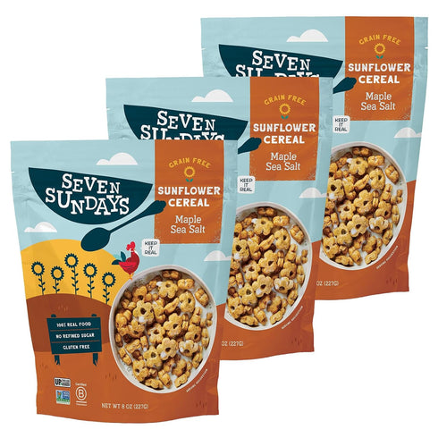 Seven Sundays Sunflower Cereal, Maple Sea Salt, 8 Oz Bag (Pack of