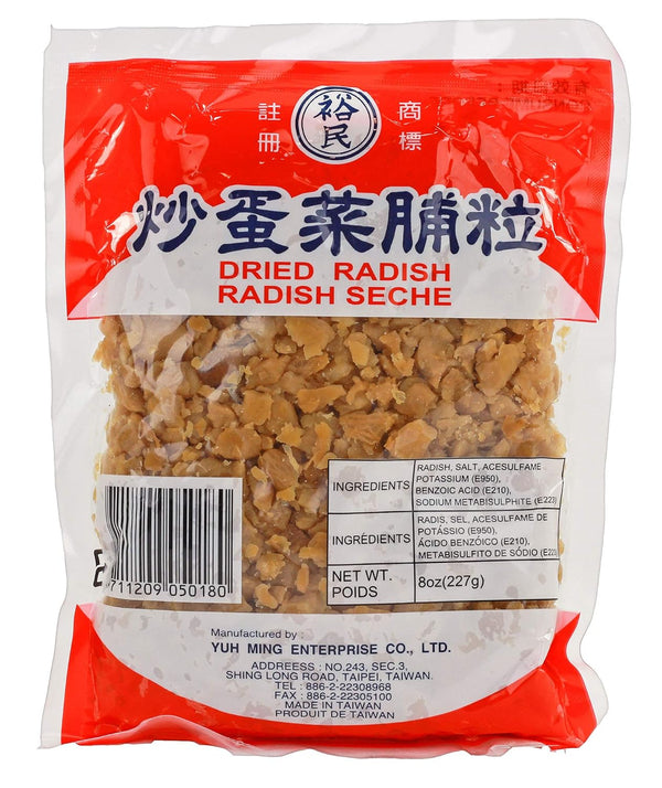 SALTED Preserved Radish, Chopped/Minced Dried Asian Radish, Vegan/Vegetarian Friendly, 8oz / 277g (Pack of 1), Taiwan