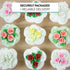 18 Count Global Sugar Art Rose Sugar Flowers, Pink Unwired, Very Small, by Chef Alan Tetreault