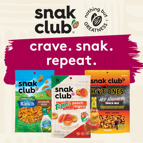 14 oz Snak Club Sweet and Salty Trail Mix with Peanuts, Butter Toffee Peanuts, Chocolatey Candies, Toasted Corn, Honey
