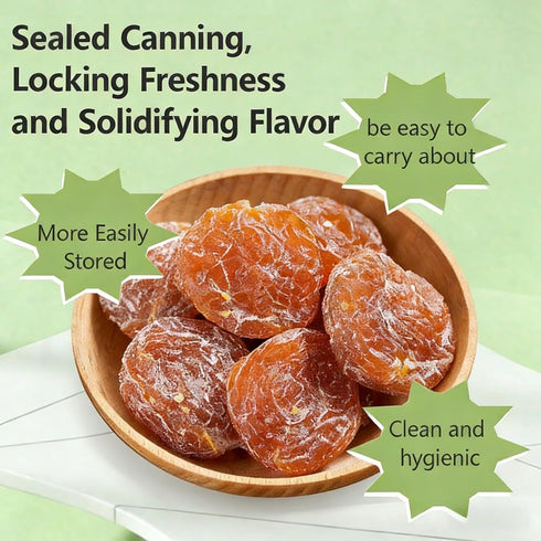 YJSLSQIYP 1.1lb Dried Plums, Asian Style Preserved Seedless Plums, Sweet and Tangy Dried Crack Seed, Seedless Preserved