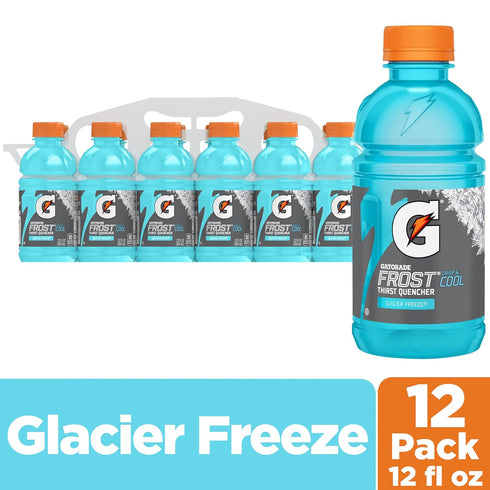 12 Oz (Pack 12) Gatorade Thirst Quencher, Glacier Freeze, Fl