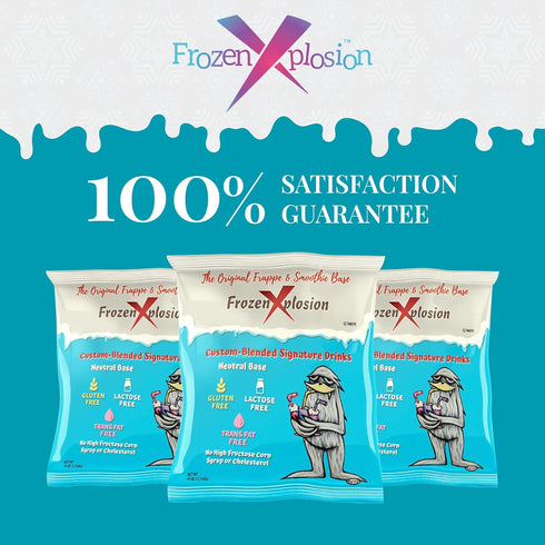 Frozen 3 lb. Xplosion Original Frappe & Smoothie Powder Mix Base, - Make Your Own Frappuccinos, Granitas, Soft Serve