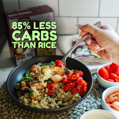 8 oz (6 Pack) Kitchen & Love Riced Broccoli | Low Carb & Calorie, Vegan, Ready to Eat Food, Shelf Stable Food