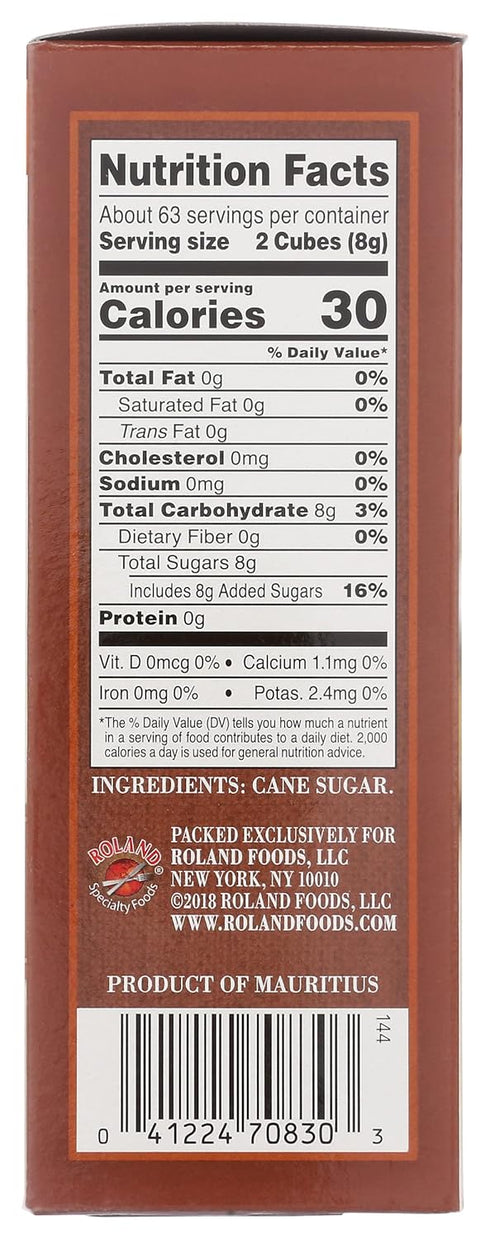 17.6 oz Roland Rough Cut Demerara Sugar Cubes