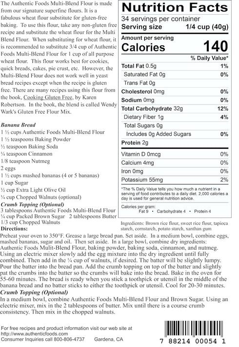 Authentic Foods Multi Blend Gluten-Free Flour