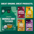 FGO Organic Moringa Mint Tea, 100 Count, Eco-Conscious Herbal Tea Bags, Caffeine Free, Resealable Bag (Pack of 1)