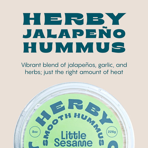 Little Sesame Hummus, 8 OZ Herby Jalapeno