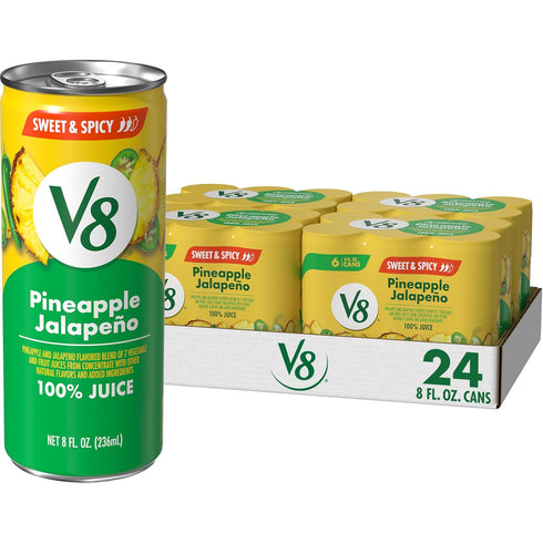 V8 Pineapple Jalapeno 100% Fruit and Vegetable Juice, 8 fl oz Can