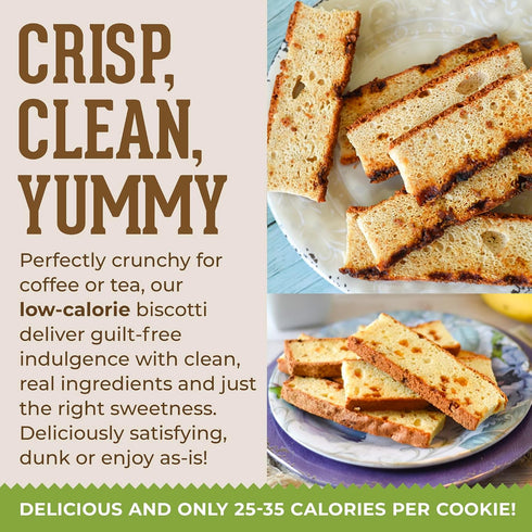 (12 oz, DIJAS Natural Foods, Individually Wrapped Fat Free Biscotti Cookies, All Natural Preservative Free Ingredients