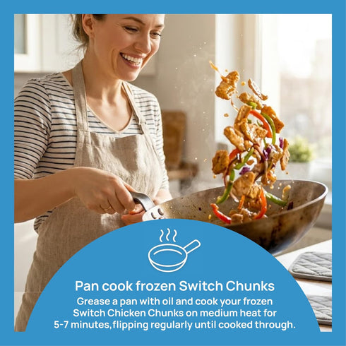 8.8 Oz Switch Foods Plant-Based Chicken Chunks, Soy Free, Gluten Free, Non-GMO
