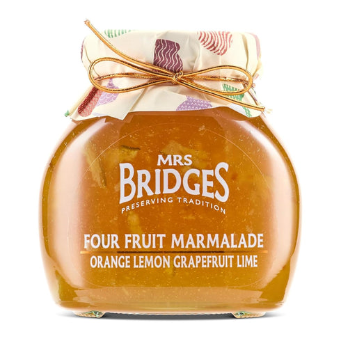 Mrs Bridges Four Fruit Marmalade, Made in Scotland, 12oz Jar (Pack of