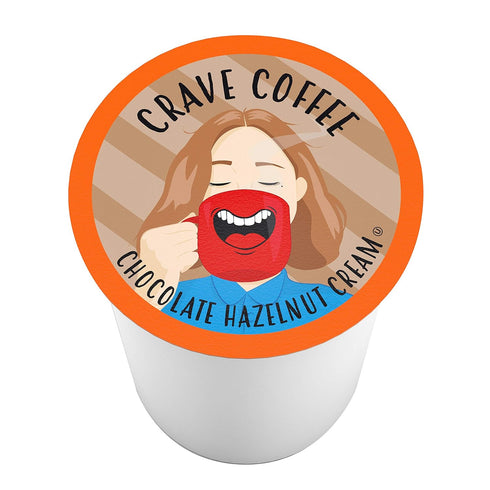 40 Count Crave Beverages Chocolate Hazelnut Creme Coffee Pods for Keurig K Cup Brewers