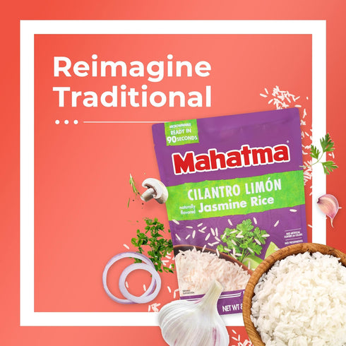 90 8.8 Pack 6 Mahatma Ready to Heat Cilantro LimnFlavored Jasmine Rice, Precooked Rice, Microwaveable in Seconds
