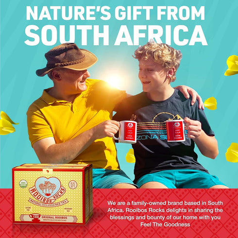 200 Caffeine Free Tea Organic Rooibos Tea Bags - Naturally Sweet Red Tea Safe for Children & Pregnant Women - Low