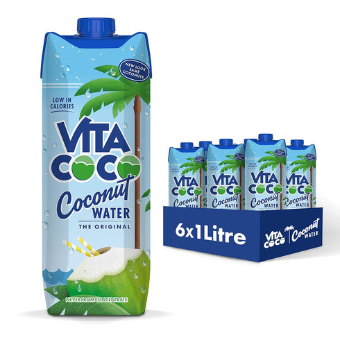Vita Coco Coconut Water Original, 33.8 Fl Oz (Pack of 6)