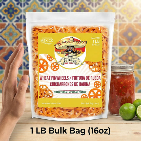 1LB Duritos (Duros) Pinwheels Wheat Snacks - Mexican Wheat Wheel Pasta - Chicharrones De Harina - by Turinos