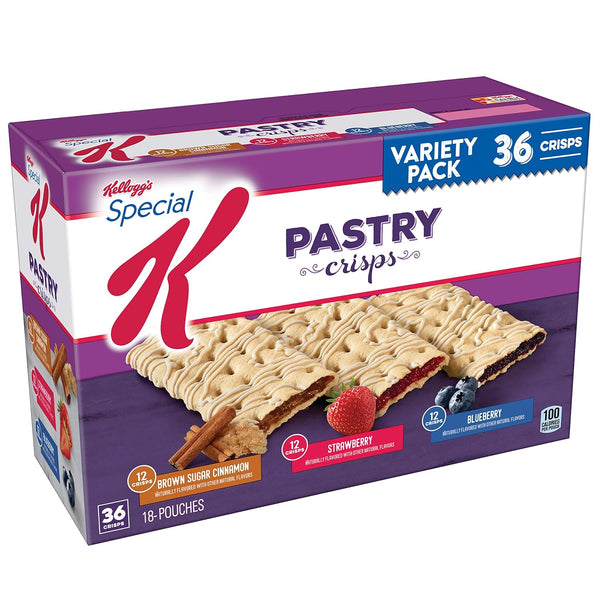 Kelloggs Special K Pastry Crisps Variety Pack 15.84 oz Box, 36 Crisps