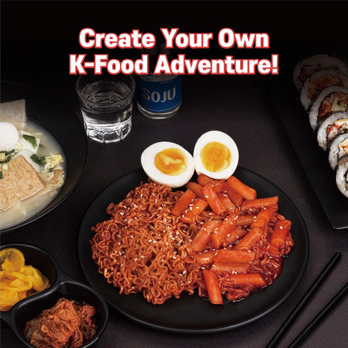 2 KINIKORA Premium Instant Rabokki Cup - Swicy Flavor, Cups, Korean Ramen & Tteokbokki, Quick and Easy Street Food