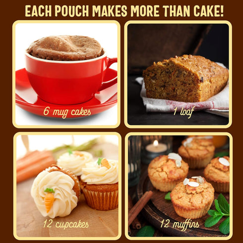 Keto Baking Mix by SWEET LOGIC | Delicious Gluten Free Carrot Cake with 1-2G Net Carbs Per Serving, Diabetic Friendly