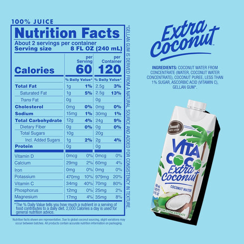16.9 Oz (1 Count) Vita Coco Extra Coconut Fl