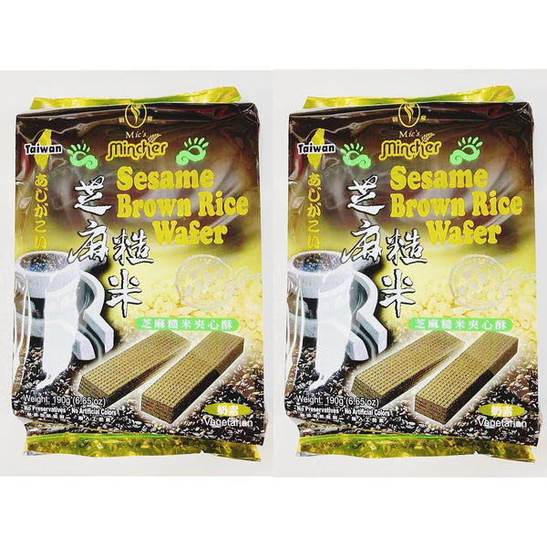Generic Mic's Sesame Brown Rice Wafer, Vegetarian Snack, 6.65 oz,2 Pack