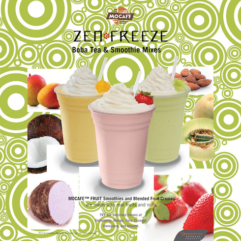 3 lb MOCAFE Almond Boba Milk Tea Powder Mix - ZenFreeze - Premium Authentic Taste, also used for Smoothies & Blended