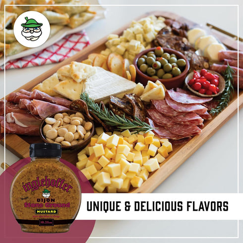 10.25oz. Inglehoffer Dijon Stone Ground Mustard Zesty Whole Grain Dijon Made with Wine & Herbs