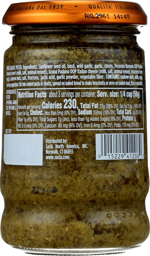 SACLA Wild Garlic Pesto, 6.7 OZ