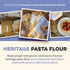 2 lbs Sunrise Flour Mill USDA Organic Heritage Pasta Flour - | Milled from Hard Red Wheat | Easier to Digest with Less