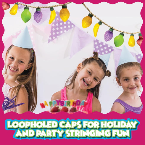 60 90s 4YoreElves Fruit Shaped Fizzy Candy Powder, With Hanging Hole Caps for Decorative Stringing, Great for Hanging