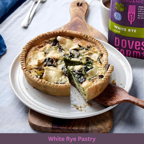 2.2 lb (Pack 2) Doves Farm Organic White Rye Flour of - Ancient Grain Light Rye Flour for All British Baking: Breads